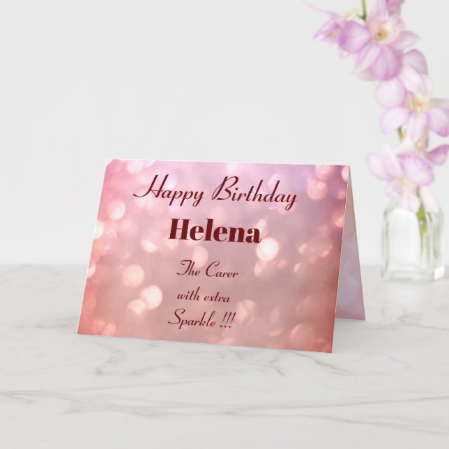 Carte d'anniversaire personnalisée pour les person (Orchidée)