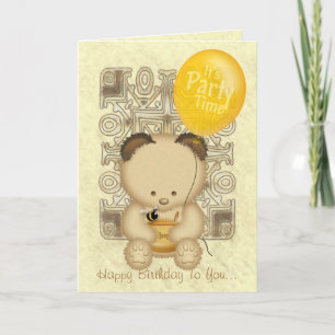 Carte d'anniversaire personnalisée pour l'ours de 