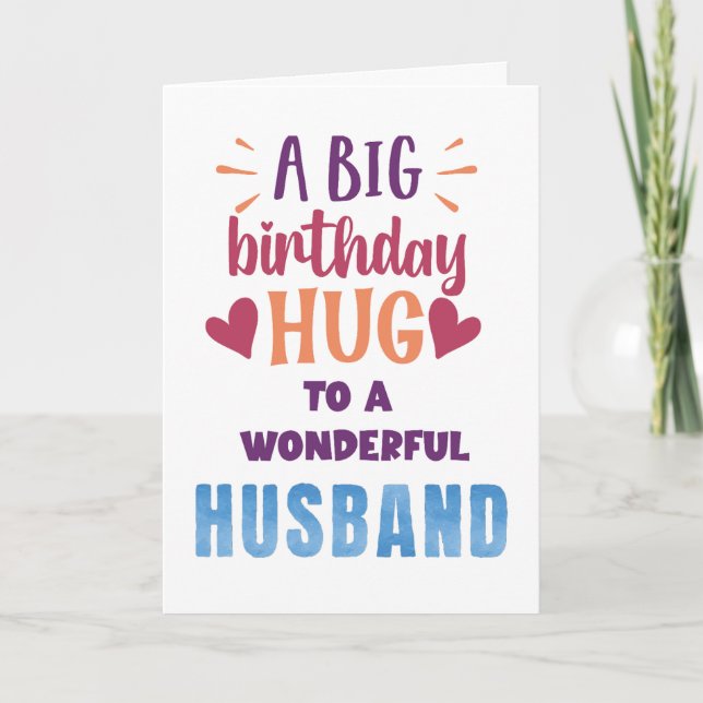 Carte d'anniversaire personnalisée pour mari (Devant)