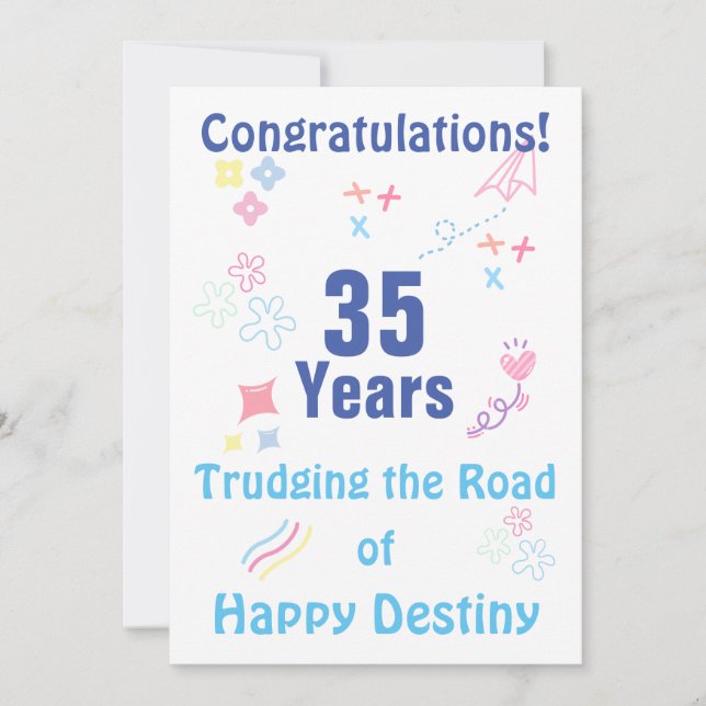 Carte d'anniversaire personnalisée pour une étape  (Devant)
