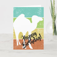 Carte d'anniversaire personnalisée silhouette blan