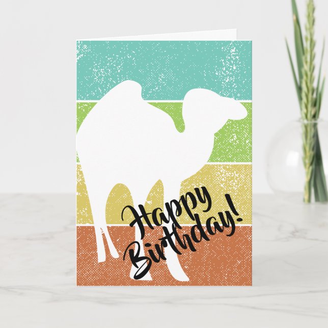 Carte d'anniversaire personnalisée silhouette de c (Devant)