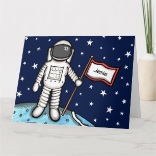 Carte d'anniversaire personnalisée Spaceman Astron