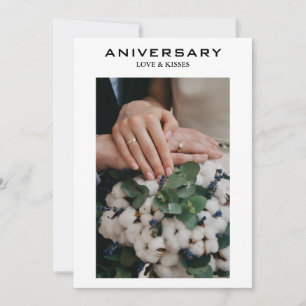 Carte d'anniversaire photo minimaliste – Cadeau mo