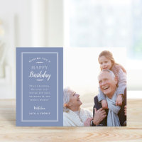 Carte d'anniversaire photo moderne pour grand-mère