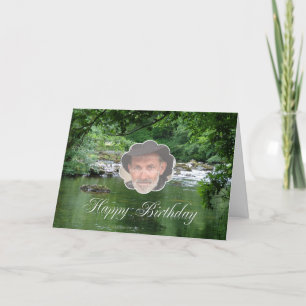 Carte d'anniversaire photo montrant une rivière