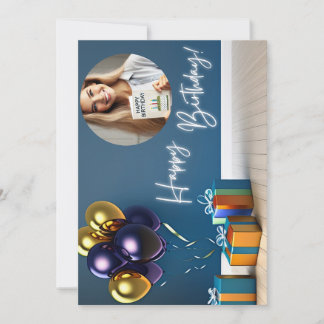 Carte d'anniversaire photo personnalisée - Ballons