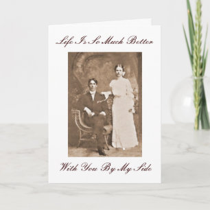 Carte d'anniversaire photo vintage