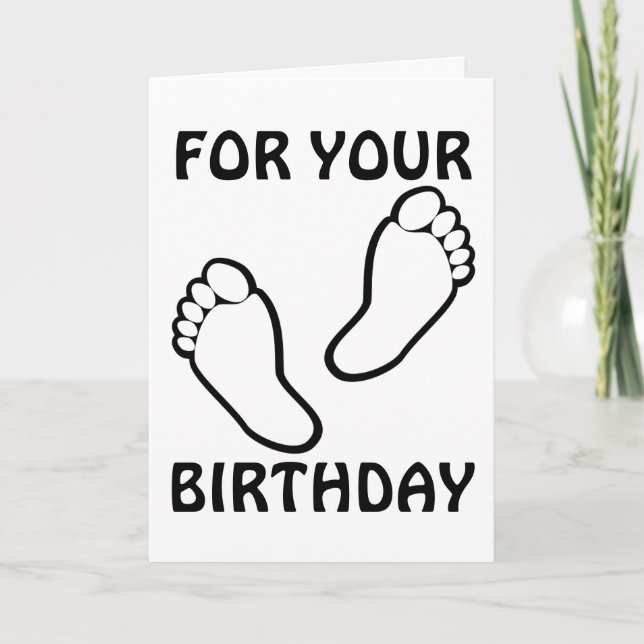 CARTE D'ANNIVERSAIRE PIED RUB (Devant)