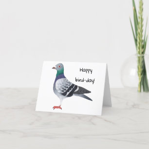 Carte d'anniversaire Pigeon