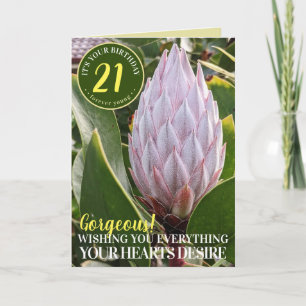 Carte d'anniversaire Pink Protea