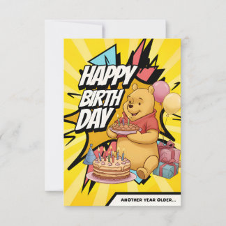 Carte d'anniversaire plat colorée