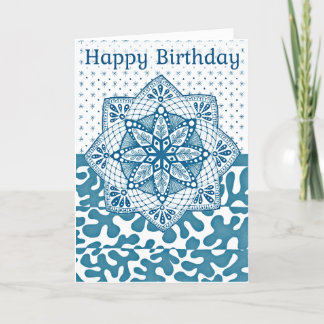 Carte d'anniversaire pliée Conception de Doodle co