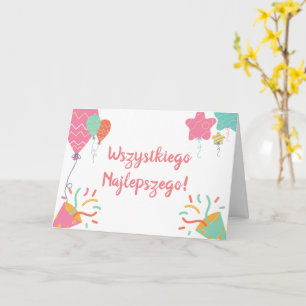 Carte d'anniversaire polonaise