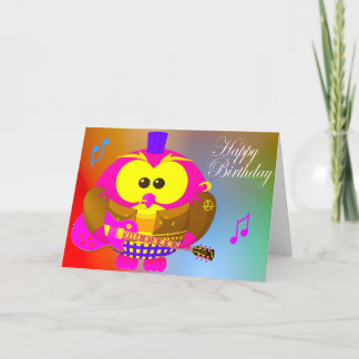 Carte d'anniversaire Pop Owl