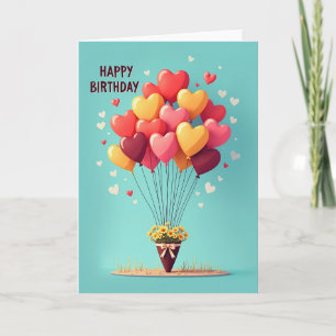 Carte d'anniversaire Pot de fleurs