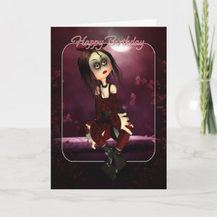 Carte d'anniversaire - poupée de chiffon de