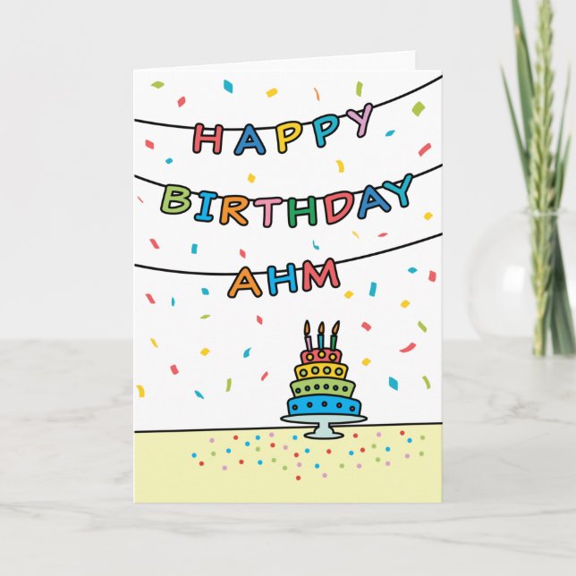 Carte d'anniversaire pour Ahm (Devant)