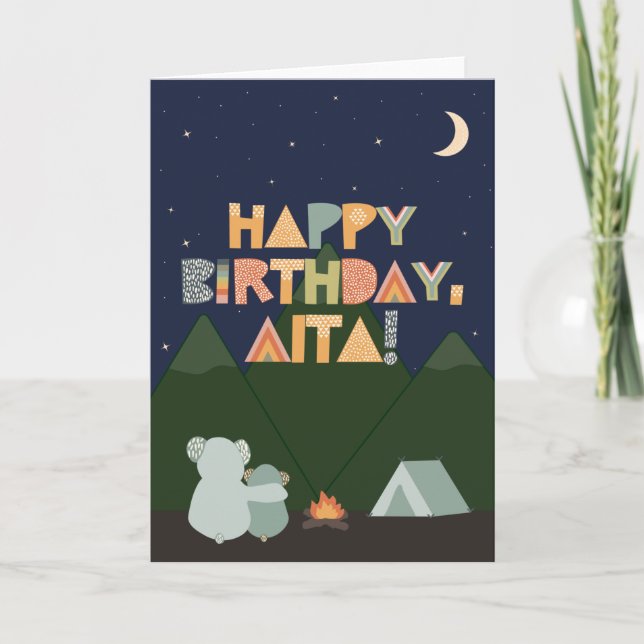 Carte d'anniversaire pour Aita (Devant)