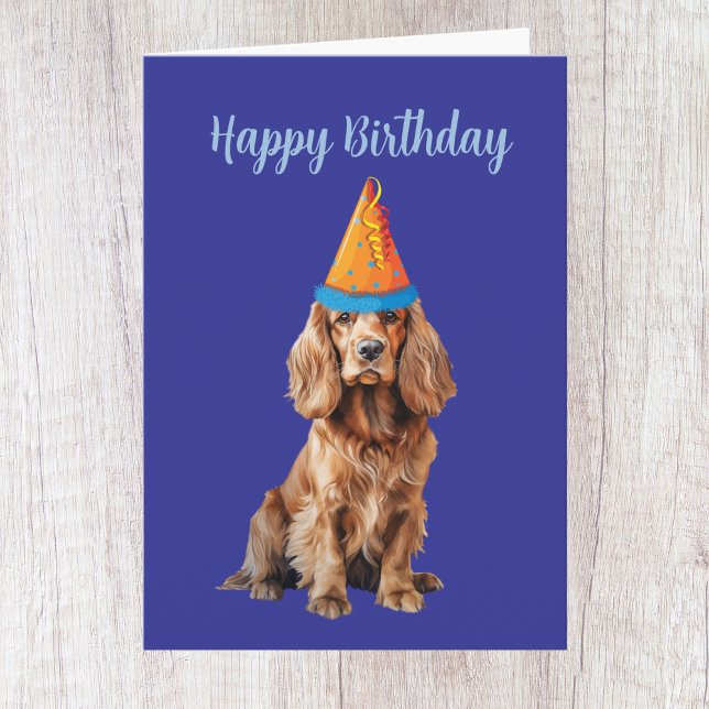 Carte d'anniversaire pour amateur de Chien Cocker  (Créateur téléchargé)