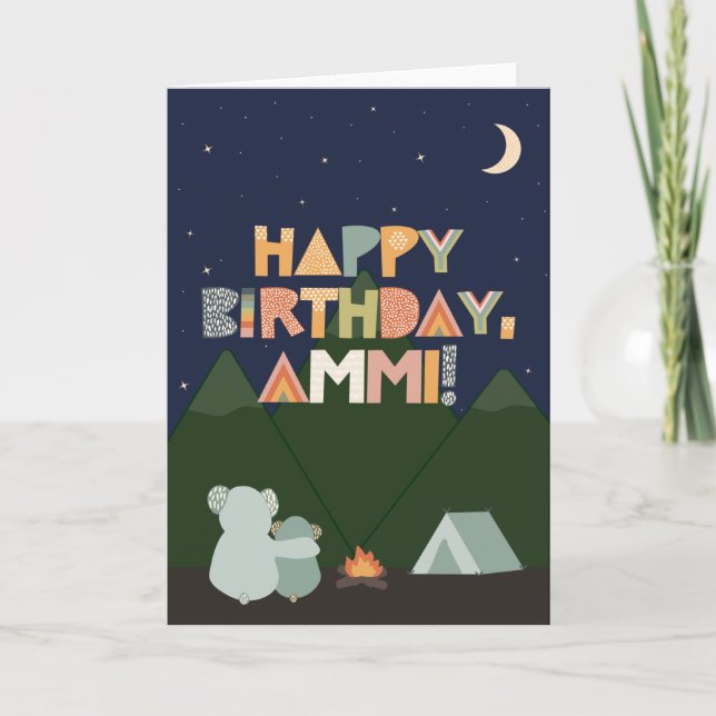 Carte d'anniversaire pour Ammi (Devant)