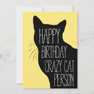 Carte d'anniversaire pour Amoureux des chats - Cra