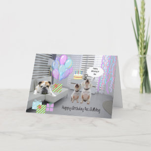 Carte d'anniversaire pour animal de compagnie Bull