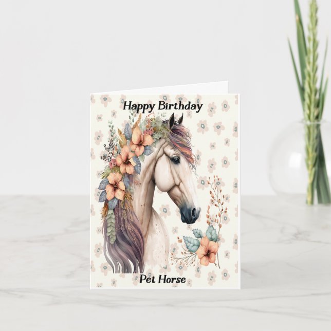 Carte d'anniversaire pour animal de compagnie Hors (Devant)