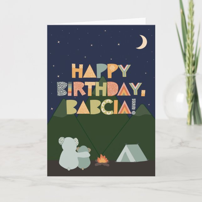 Carte d'anniversaire pour Babcia (Devant)