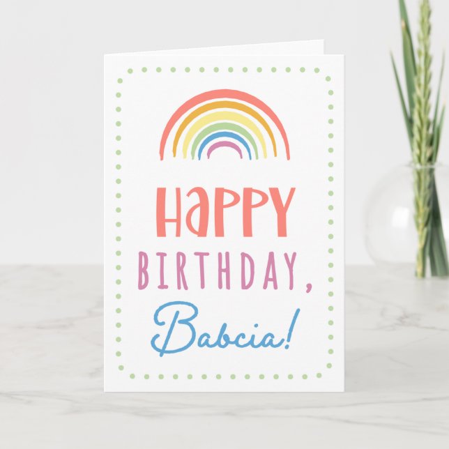 Carte d'anniversaire pour Babcia (Devant)