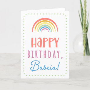 Carte d'anniversaire pour Babcia