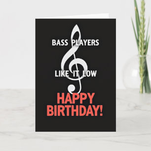 Carte d'anniversaire pour bassiste