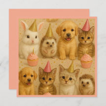 Carte d'anniversaire pour bébé animal !