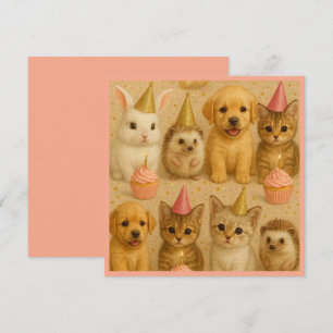 Carte d'anniversaire pour bébé animal !