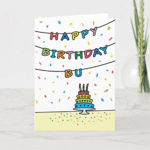 Carte d'anniversaire pour Bu