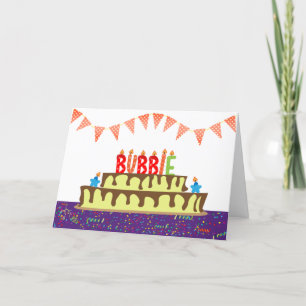 Carte d'anniversaire pour Bubbie