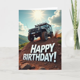 Carte d'anniversaire pour camion d'aventure