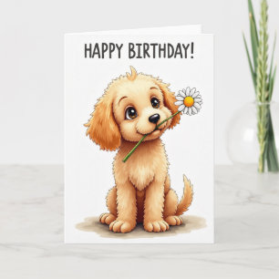 Carte d'anniversaire pour chien charmant