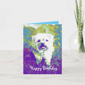 Carte d'anniversaire pour chien mignonne