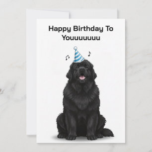 Carte d'anniversaire pour chien Terre-Neuve Joyeux