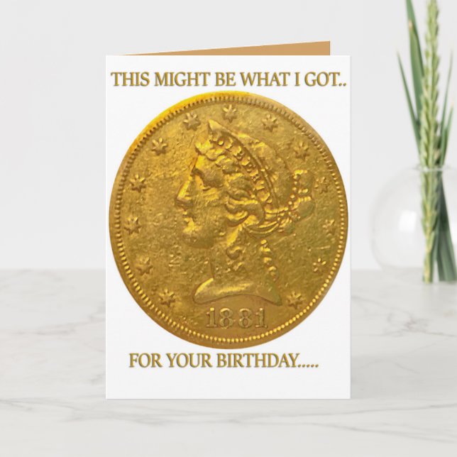 Carte d'anniversaire pour collectionneurs de pièce (Devant)