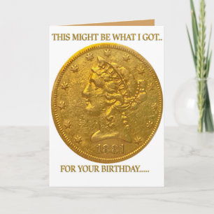 Carte d'anniversaire pour collectionneurs de pièce