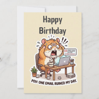 Carte d'anniversaire pour collègue facilement stre