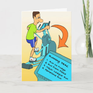 Carte d'anniversaire pour coureur - piste