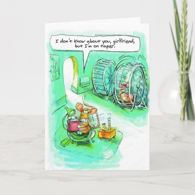 Carte d'anniversaire pour coureur - Tapering Mouse (Devant)