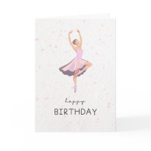 Carte d'anniversaire pour danseuse