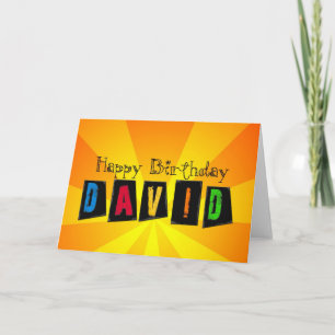 Carte d'anniversaire pour David