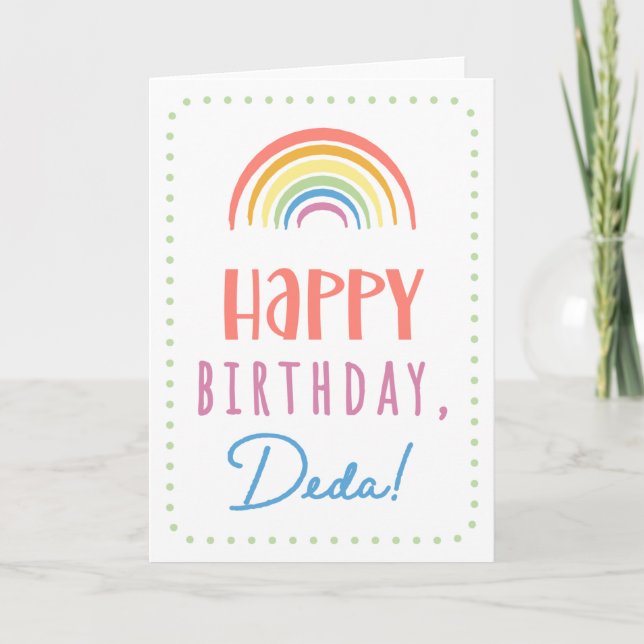 Carte d'anniversaire pour Deda (Devant)