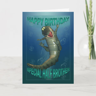 Carte d'anniversaire pour demi-frère, collant