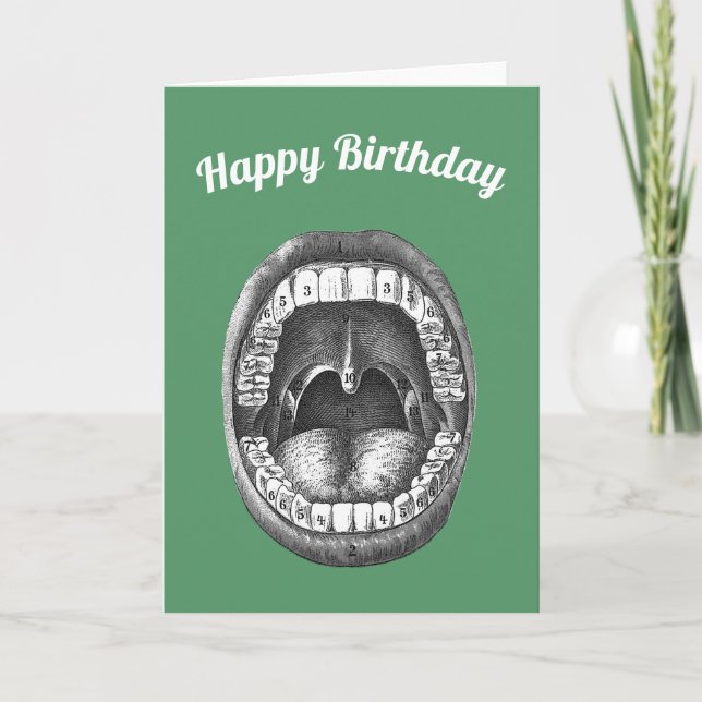 Carte d'anniversaire pour dentiste (Devant)
